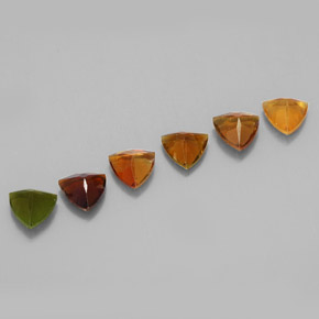 カラットの天然マルチカラートルマリン（4.1×4.1 mm・トリリアント）