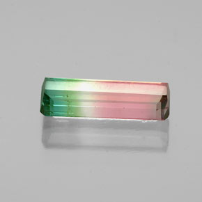 1.14カラットの天然ウォーターメロントルマリン（10.8×3.8 mm・エメラルドカット）