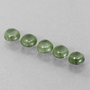 カラットの天然グリーントルマリン（4.96 mm・ラウンドカット）