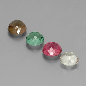 カラットの天然マルチカラートルマリン（5.56 mm・ラウンドカット）