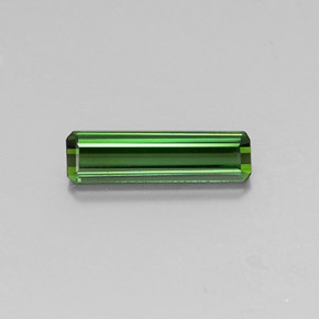 1.16カラットの天然アーシーグリーントルマリン（12.7×3.6 mm・エメラルドカット）