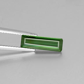 1.60カラットの天然グリーントルマリン（13.7×4.4 mm・エメラルドカット）