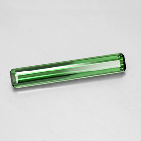 1.60カラットの天然ミディアムグリーントルマリン（19.7×3.3 mm・エメラルドカット）