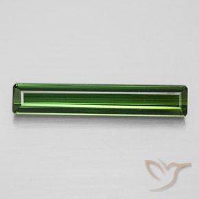 3.01ct 天然 アーシーグリーン トルマリン, エメラルドカット, VS