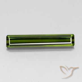 3.28ct 天然 ダークグリーン トルマリン, エメラルドカット, VVS-VS