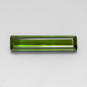 3.40カラットの天然フォレストグリーントルマリン（21.2×4.8 mm・エメラルドカット）