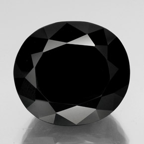 61.64カラットの天然黒トルマリン（24.9×22.3 mm・オーバルカット）