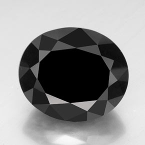 74.70カラットの天然黒トルマリン（27.5×23.5 mm・オーバルカット）