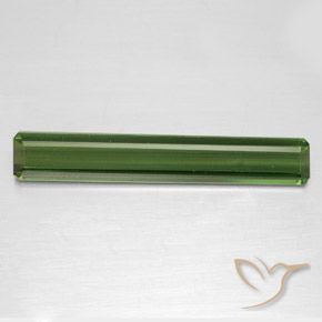 2.98ct 天然 ミディアムグリーン トルマリン, エメラルドカット, VVS-VS