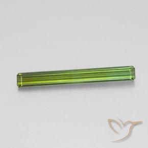 2.02ct 天然 ウォームグリーン トルマリン, エメラルドカット, VVS
