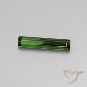 2.66カラットの天然ダークグリーントルマリン、八角形 / エメラルドカット、VS