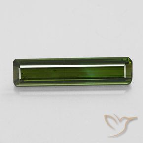 2.55ct 天然 ダークグリーン トルマリン, エメラルドカット, SI