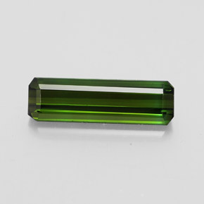 2.45カラットの天然ダークグリーントルマリン（15.4×4.6 mm・エメラルドカット）