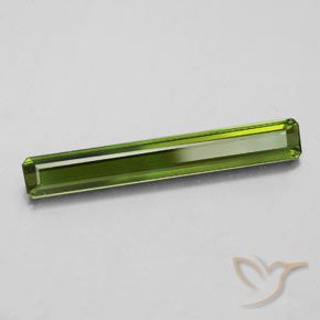 2.14カラットの天然ダークグリーントルマリン、八角形 / エメラルドカット、VVS