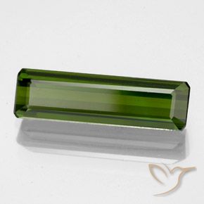 2.16カラットの天然海藻グリーントルマリン（15×4.3 mm・エメラルドカット）