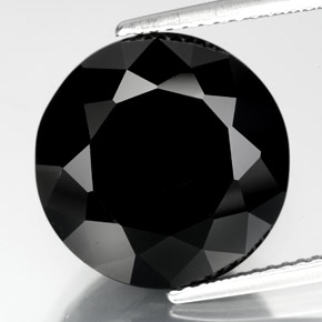 12.90カラットの天然黒トルマリン（14.22 mm・ラウンドカット）