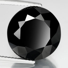 12.90カラットの天然黒トルマリン（14.22 mm・ラウンドカット）