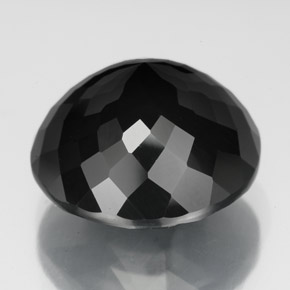 12.90カラットの天然黒トルマリン（14.22 mm・ラウンドカット）