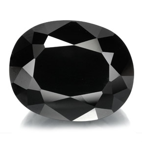 24.48カラットの天然黒トルマリン（20.2×16.2 mm・オーバルカット）