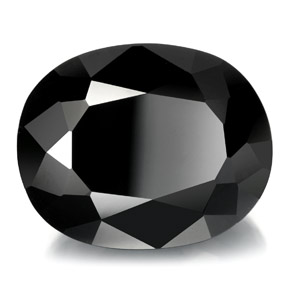 24.48カラットの天然黒トルマリン（20.2×16.2 mm・オーバルカット）