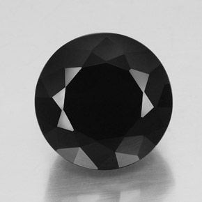 23.59カラットの天然黒トルマリン（16.44 mm・ラウンドカット）