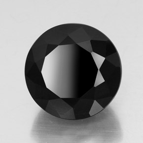 23.59カラットの天然黒トルマリン（16.44 mm・ラウンドカット）