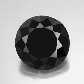 59.56カラットの天然黒トルマリン（24.18 mm・ラウンドカット）