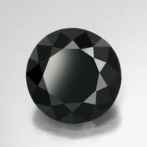 59.56カラットの天然黒トルマリン（24.18 mm・ラウンドカット）