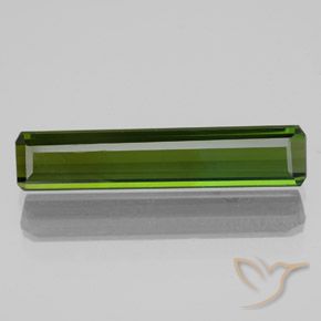 2.40ct 天然 ダークグリーン トルマリン, エメラルドカット, VVS