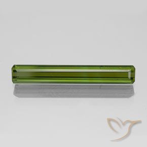 1.65ct 天然 ミディアムダークグリーン トルマリン, エメラルドカット, VVS