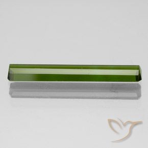 1.51カラットの天然ダークグリーントルマリン、八角形 / エメラルドカット、VVS-VS