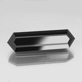 45.45カラットの天然黒トルマリン（40.5×11.5 mm・ファンシーシェイプ）