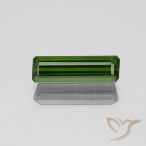 1.35ct 天然 アーシーグリーン トルマリン, エメラルドカット, VS