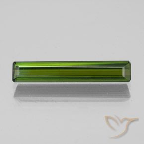 1.47ct 天然 ダークグリーン トルマリン, エメラルドカット, VVS-VS