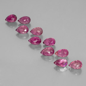 カラットの天然パープルピンクトルマリン（7.5×4.5 mm・ブリオレット）