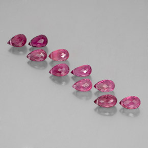 カラットの天然パープルピンクトルマリン（7.2×4.3 mm・ブリオレット）