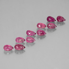 カラットの天然パープルピンクトルマリン（7.2×4.3 mm・ブリオレット）