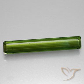 1.40ct 天然 ダークグリーン トルマリン, エメラルドカット, VVS-VS