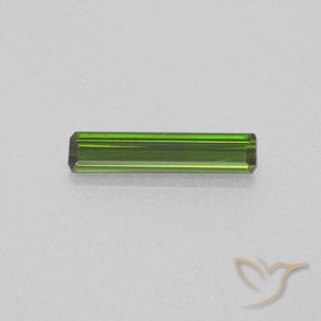 1.24ct 天然 ミディアムグリーン トルマリン, エメラルドカット, VVS