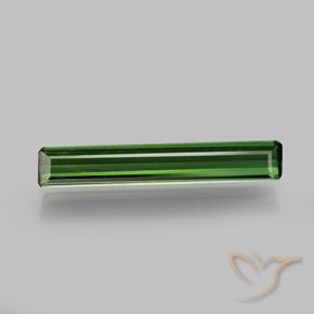 1.45ct 天然 ミディアムダークグリーン トルマリン, エメラルドカット, VVS-VS