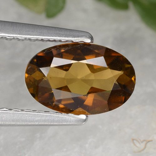 0.82ct 天然 ゴールドブラウン トルマリン, 楕円形, VVS