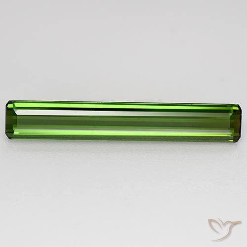 2.9 カラット ルース グリーン トルマリン、23.2 x 3.8 mm 八角形カット、モザンビーク産, Photo A