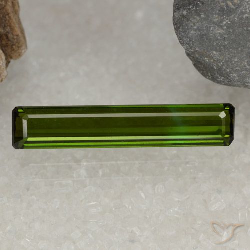 2.01ct 天然 フォレストグリーン トルマリン, エメラルドカット, VVS-VS