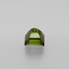 1.45カラットの天然茶色がかった緑トルマリン、エメラルドカット、VS