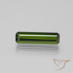 1.52ct 天然 ダークグリーン トルマリン, エメラルドカット, VVS-VS