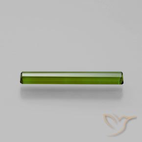 1.13カラットの天然ミディアムグリーントルマリン、エメラルドカット、VVS-VS