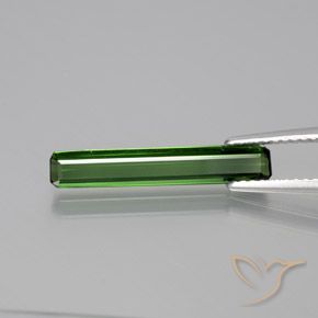 1.67ct 天然 ダークグリーン トルマリン, エメラルドカット, VVS-VS