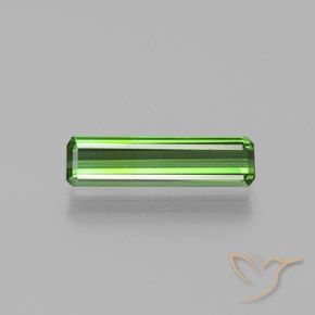 1.24ct 天然 ミディアムグリーン トルマリン, エメラルドカット, VS