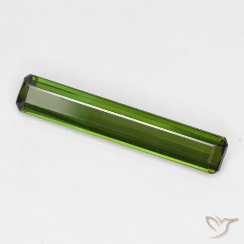 1.26ct 天然 ミディアムグリーン トルマリン, エメラルドカット, VVS