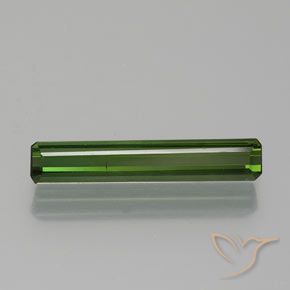 1.38ct 天然 ダークグリーン トルマリン, エメラルドカット, VS-SI